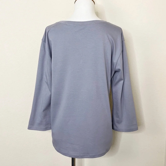 M.M. LAFLEUR The Owen T-Shirt Organic Pima Cotton Blue Gray Size Medium - Picture 6 of 10